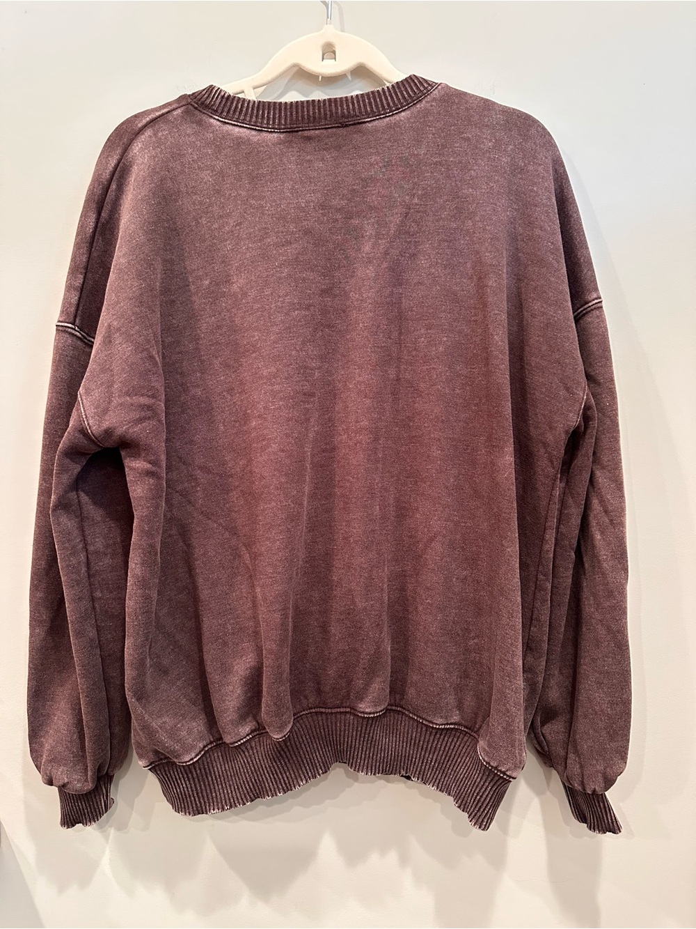 Zenana Outfitters Acid Washed Crewneck Sweatshirt Soft Cozy Fall Sz M - Picture 3 of 11